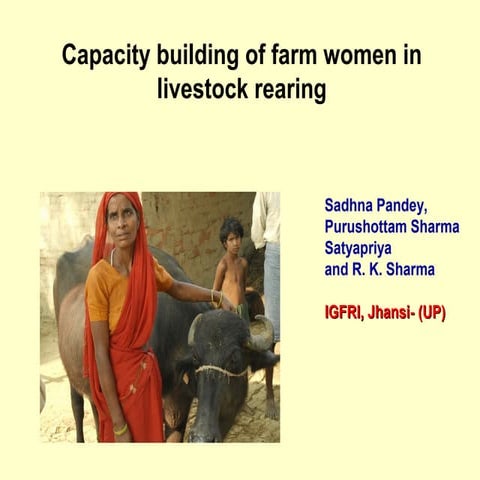 Farm women in animal rearing