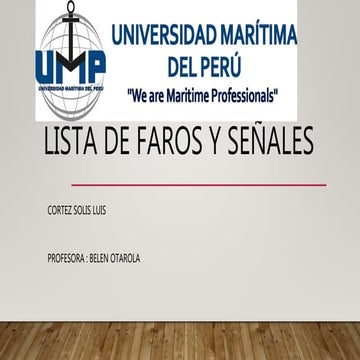 Faros y señalizacion NAUTICAS
