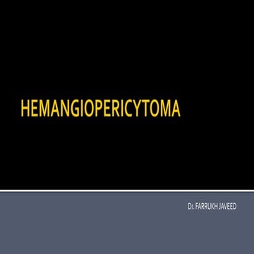 Meningeal Hemangiopericytoma