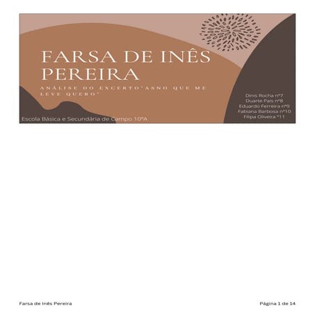 Farsa de Inês Pereira - Análise do excerto 