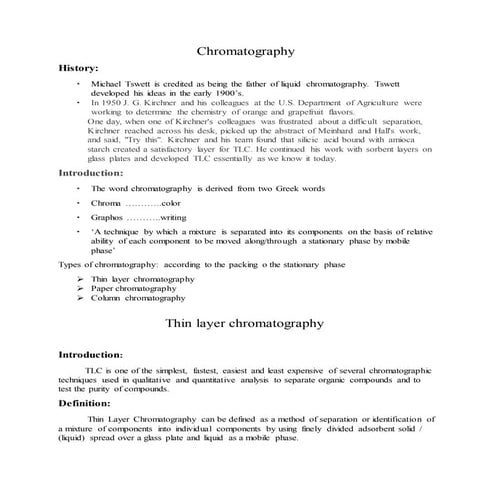 assignment on thin layer chromatography 