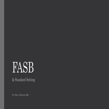 FASB and Standard Setting