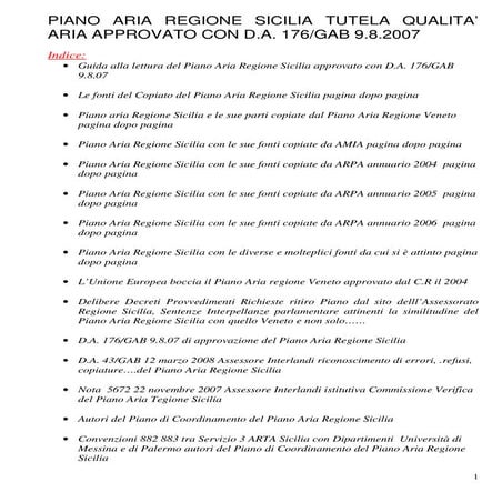 FASCICOLO FONTI DEL COPIATO DEL PIANO ARIA REGIONE SICILIA TUTELA QUALITA ARI...