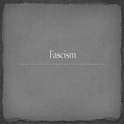 Introduction to Fascism