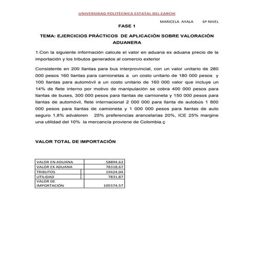 Ejercicios completos | DOCX