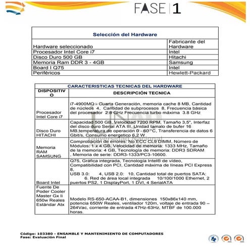 Mantenimiento de Computadores Actividad final Fase1 
