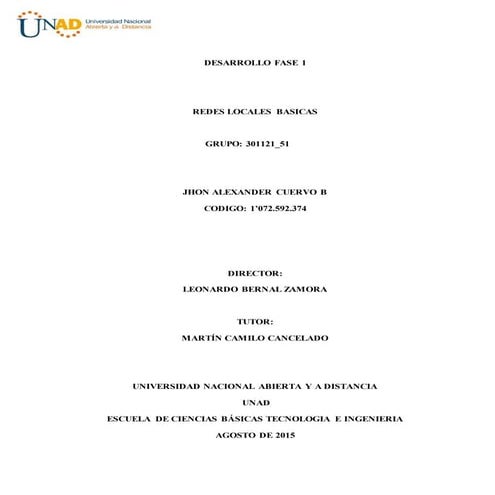 Fase 1 redes locales basícas