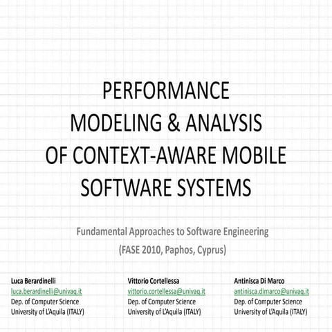 Context-aware Performance Modeling and Analysis | PPT