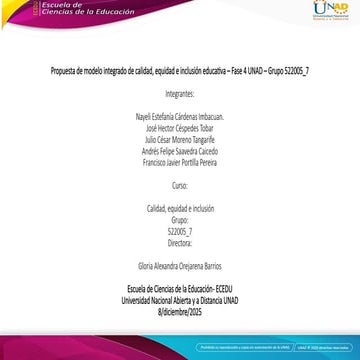 Fase 4 - Solución a las categorías de calidad, equidad e inclusión.pptx