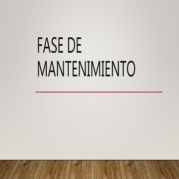 Fase de mantenimiento periodontal