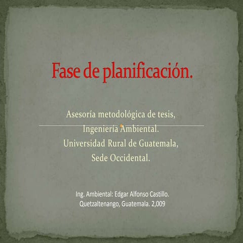 Fase De PlanificacióN