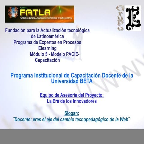 Fase de planificación grupo e