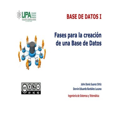 Fases para la creación de una Base de Datos