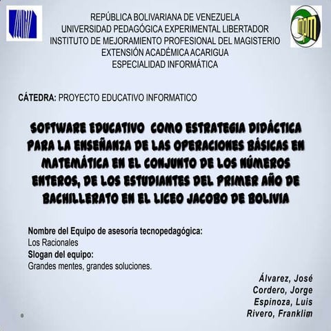 Fase planificacion   los racionales