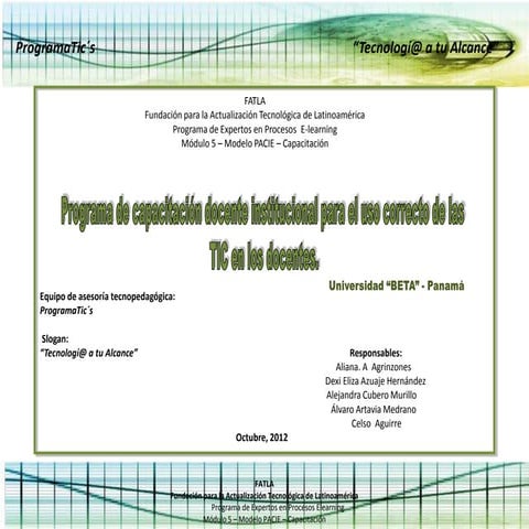 Plan de capacitacion docente universidad beta de panamá | PPTX