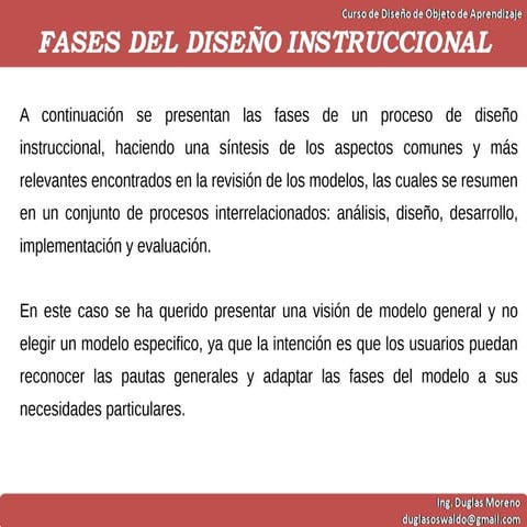 Fases dek Diseño Instruccional