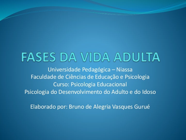 Fases da vida adulta