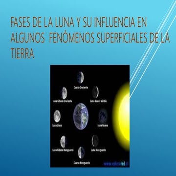 Fases de la luna y su influencia en | PPTX