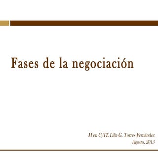 Fases de la negociación