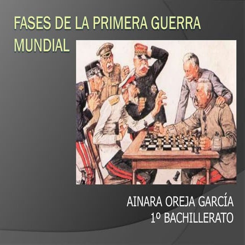 Fases de la primera guerra mundial