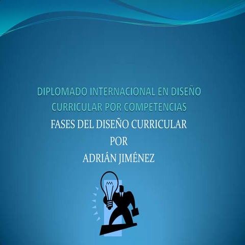 FASES DEL DISEÑO CURRICULAR