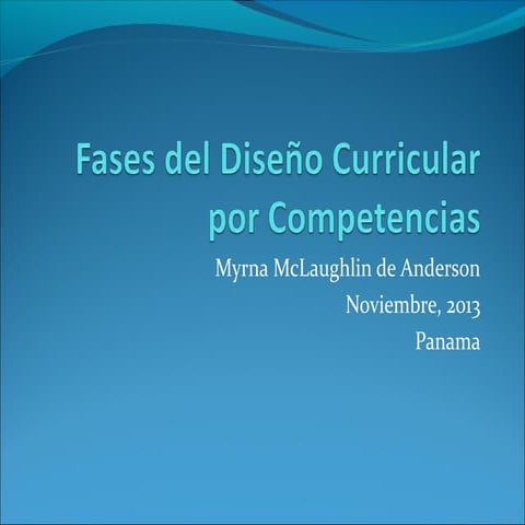 Fases del diseño curricular  por competencias