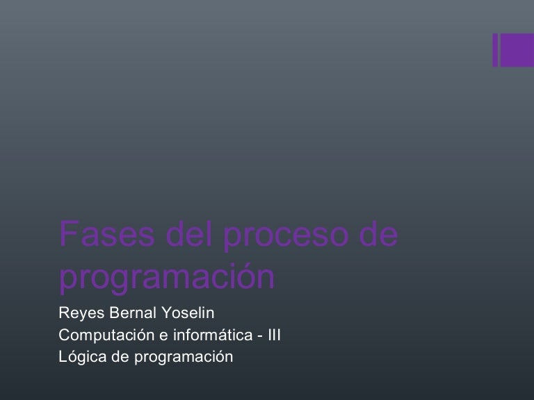 Fases del proceso de programación