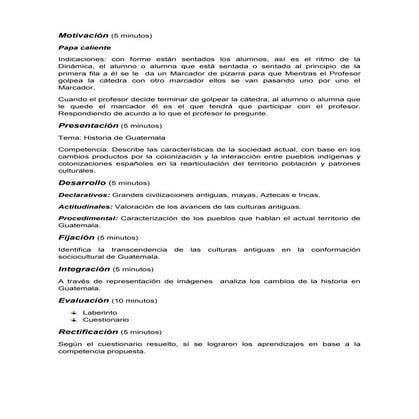 Fases del proceso didáctico