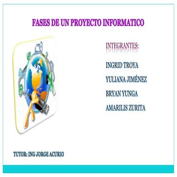 Fases principales de un proyecto informático