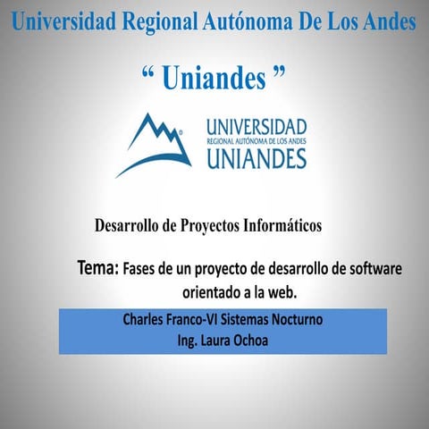 Fases de un proyecto de desarrollo de Softwareo Orientado a la Web-Charles Fr...