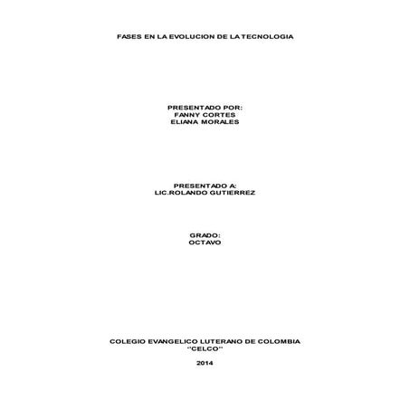 Fases en la evolucion de la tecnologia