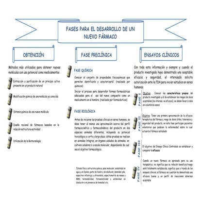 Fases para el desrrollo de un nuevo fármaco