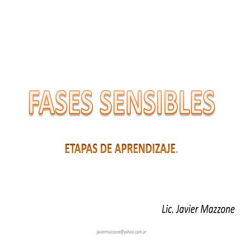 FASES SENSIBLES