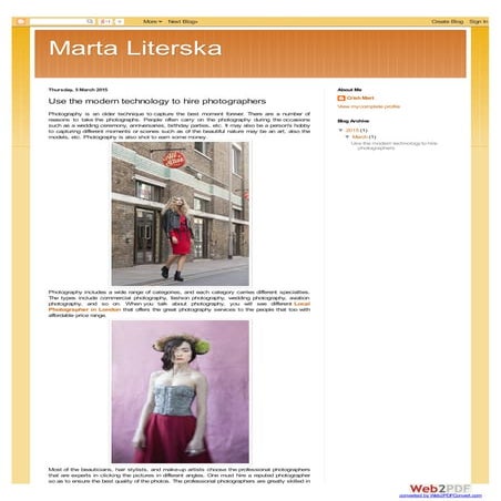 Fashion and Portrait Photographer, Professional Photographer