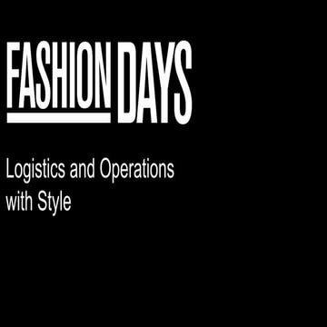SCL Antwerp - Fashion Days, Logistics and Operations with Style