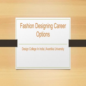 Fashion Designing Career Options - Avantika University