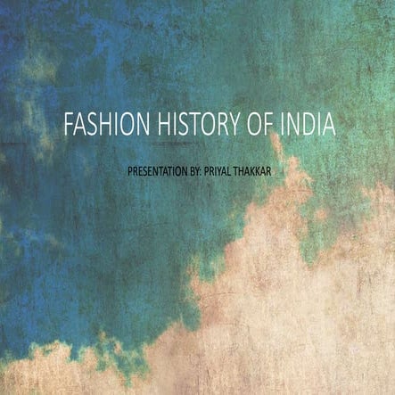 Fashion history of india