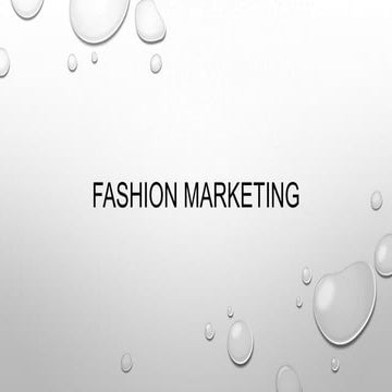 Fashion marketing, what is fashion marketing