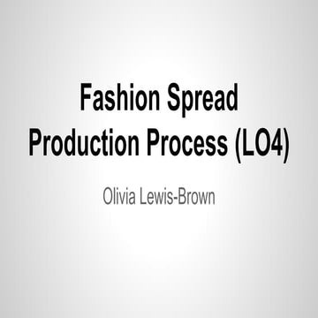 Fashion spread production process 1 (lo4) 