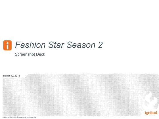 Fashion star s2 screenshot deck final 3.12.13