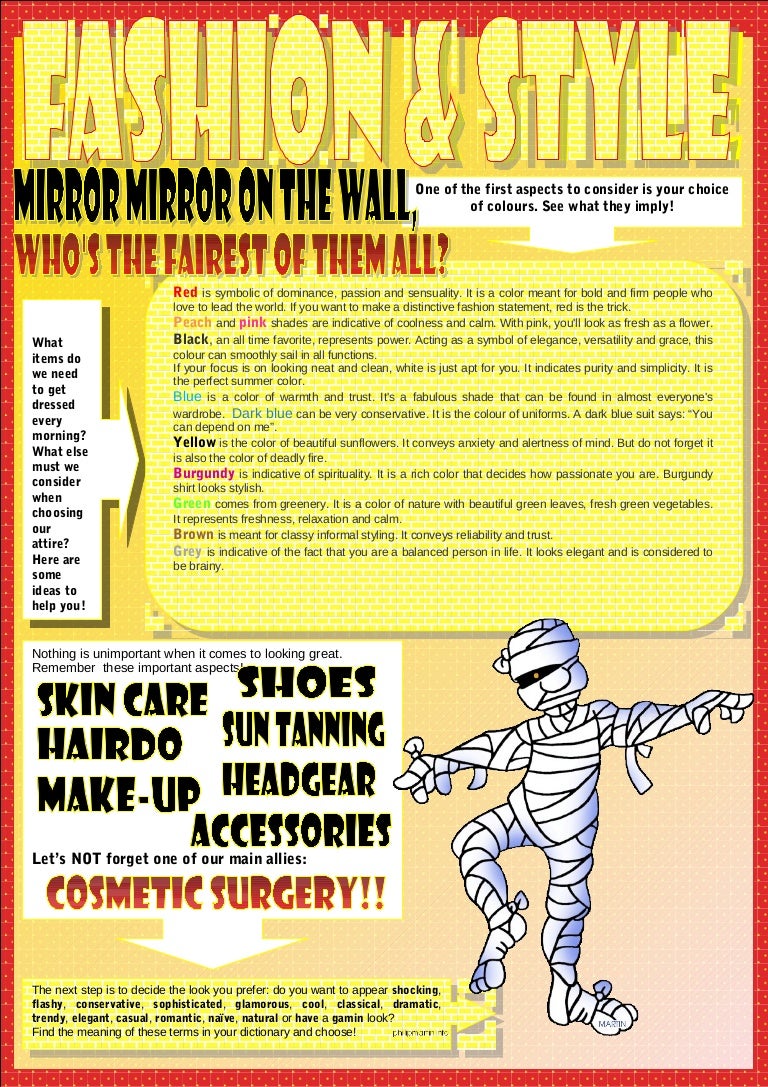 Fashion+style worksheet