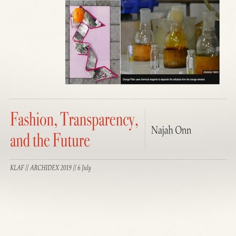 Textile Technological Innovation in Fashion. | PPTX