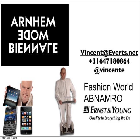 Presentatie tijdens modebiennale arnhem voor ABNAMRO en E&Y 