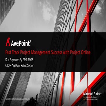 Fast Track Project Management Success with Project Online