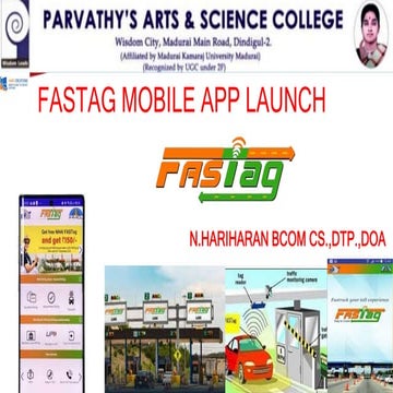 Presentation on Fastag | PPTX
