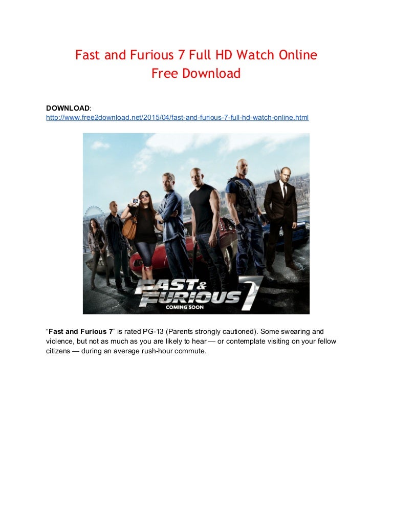 fast and furious free online watch