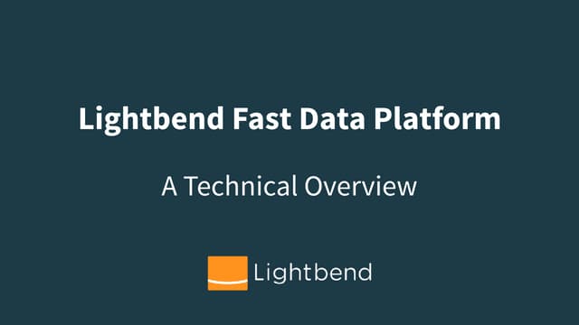 Lightbend Fast Data Platform