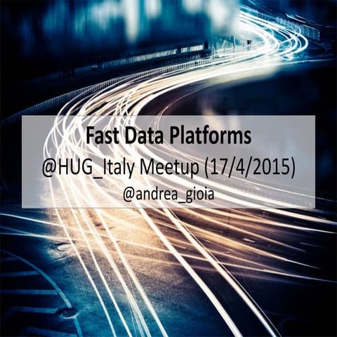 Fast data platforms  - Hadoop User Group (Italy)