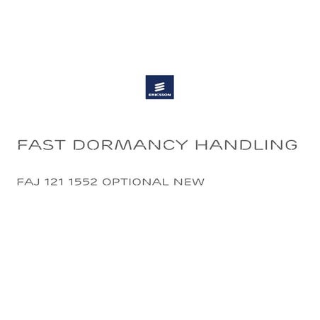 Fast dormancy handling