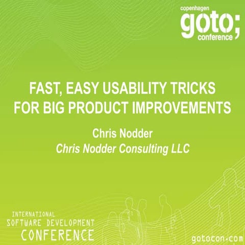 Fast, easy usability tricks for big product improvements
